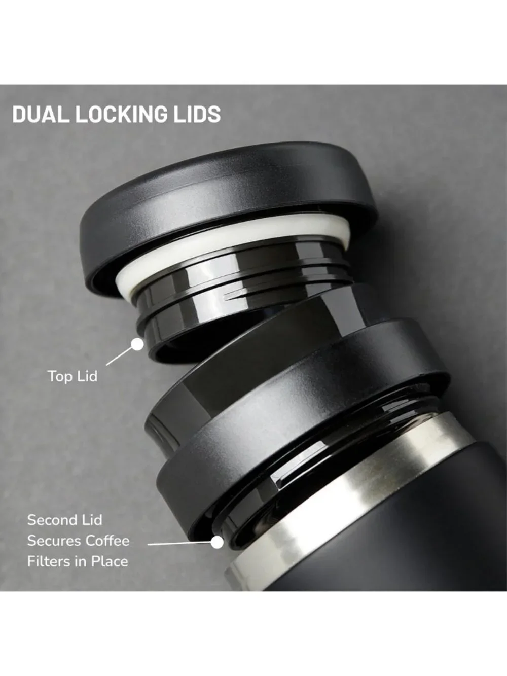 Insulated Travel French Press Coffee Maker, 16oz - Perfect for On-the-Go Brewing